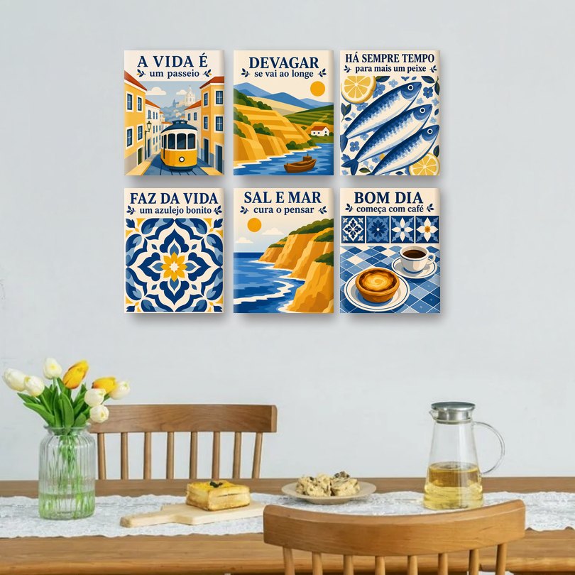 6 Mini-Gemälde | Seele Portugals Set