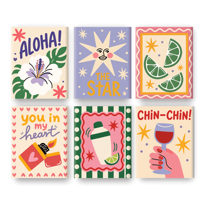 6 Mini-Gemälde | Aloha Darling Set - Malen nach Zahlen