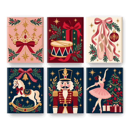 6 Mini-Gemälde | Königliche Weihnachtskrone Set