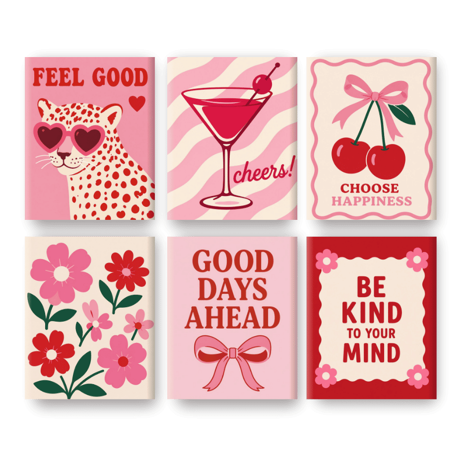 6 Mini-Gemälde | Feel Good-Set - Malen nach Zahlen