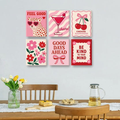 6 Mini-Gemälde | Feel Good-Set