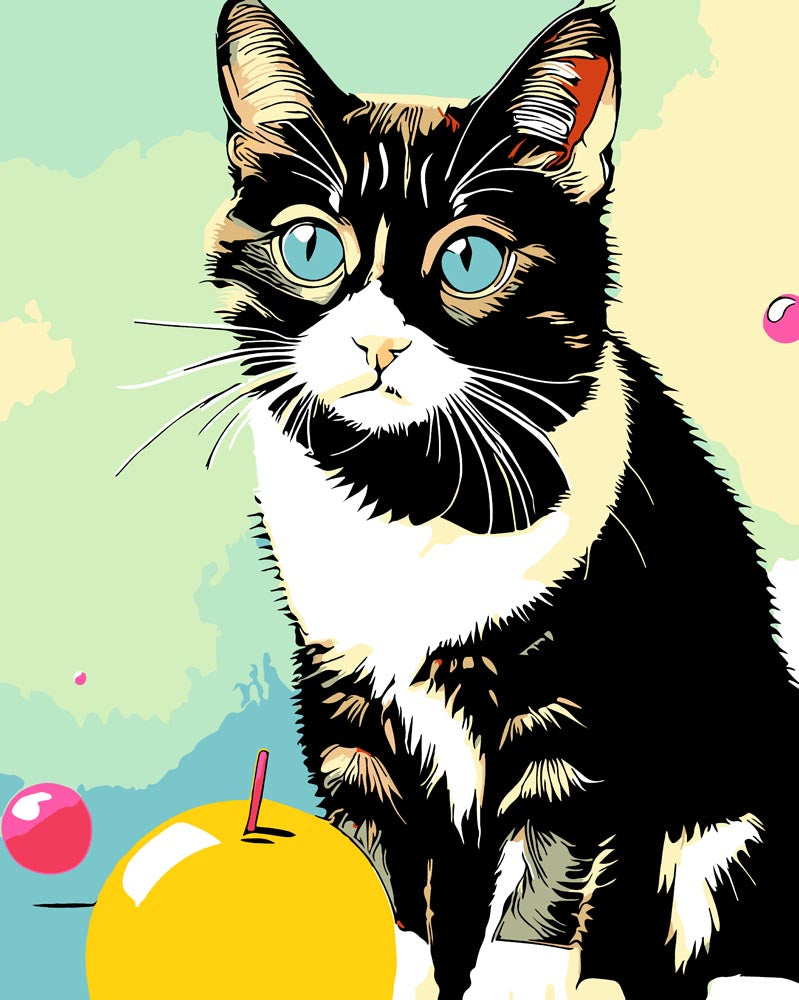 Malen nach Zahlen   KatzenApfel   Artist's Edition   by zamart