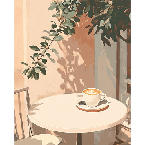 Malen nach Zahlen - Morgenkaffee | Vollendetes Kunstwerk