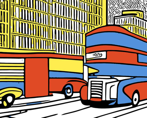 Malen nach Zahlen - Roter Bus in London - Artist's Edition - by zamart