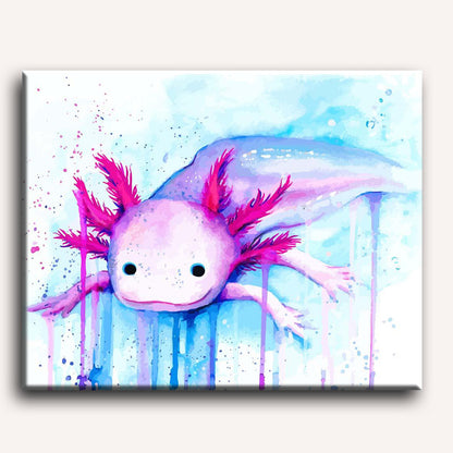 Malen nach Zahlen - Axolotl - by Tiny Tami