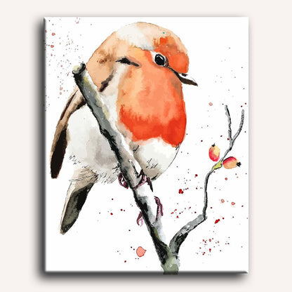 Malen nach Zahlen - Rotkehlchen - by Tiny Tami