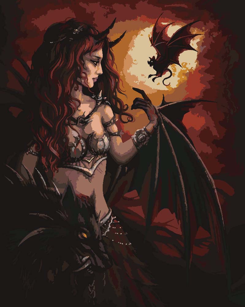 Malen nach Zahlen   Lilith   by Sarah Richter