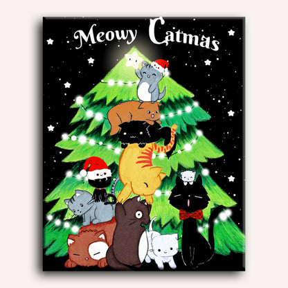 Malen nach Zahlen - Miauige Weihnachten – by Tiny Tami