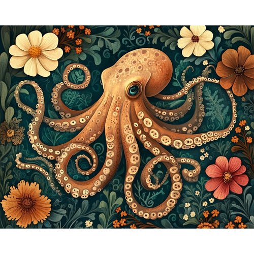 Malen nach Zahlen - Oktopus