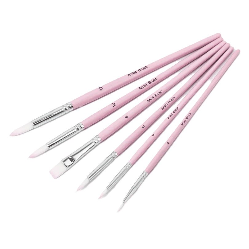 Premium Rosa Pinsel Set | 6 teilig