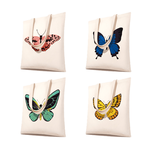 Malen nach Zahlen - Malen nach Zahlen Totebag – Schmetterlinge | 4 Spezies