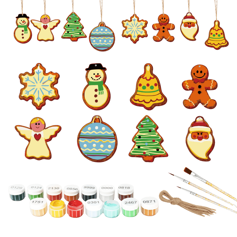Malen nach Zahlen   8 Weihnachtsanhängern | Heiligabend Set