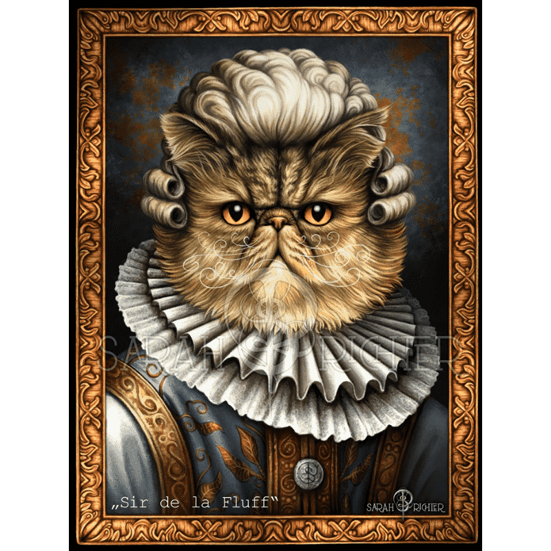 Malen nach Zahlen   Sir De la Fluff   by Sarah Richter