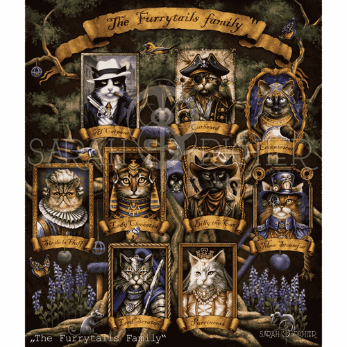 Malen nach Zahlen -The Furrytails Family - by Sarah Richter