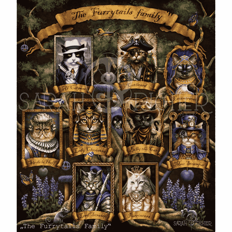 Malen nach Zahlen  The Furrytails Family   by Sarah Richter