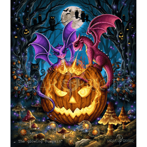 Malen nach Zahlen - The glowing Pumpkin - by Sarah Richter