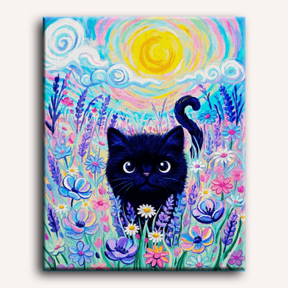 Malen nach Zahlen - Van Cat Blumenwiese - by Tiny Tami