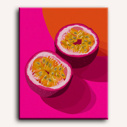Malen nach Zahlen - Lebendige Passionsfrucht