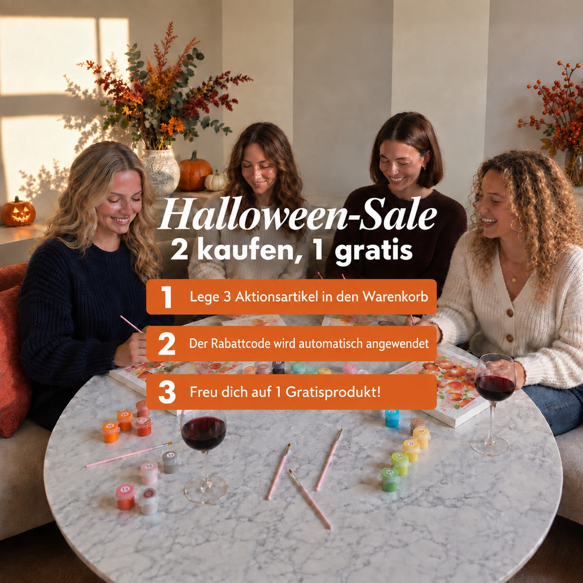 Halloween Sale, 2 Motive kaufen und das dritte gratis bekommen