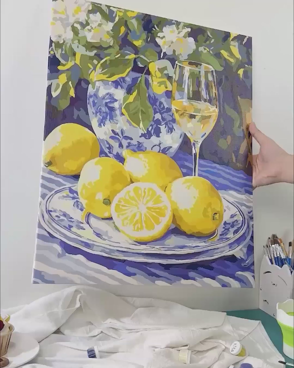 Malen nach Zahlen - Zitrone und Wein