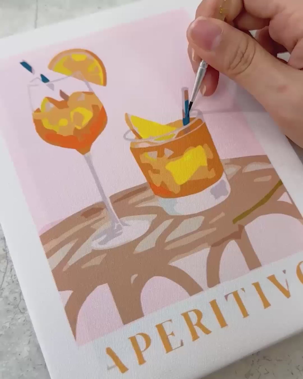 Malen nach Zahlen – 6 Mini-Gemälde | Italienisches Obst- und Getränke-Set