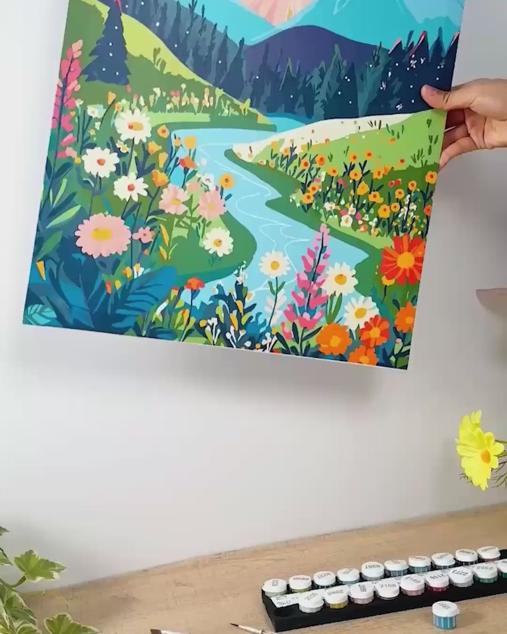 Malen nach Zahlen - Bunte Landschaft