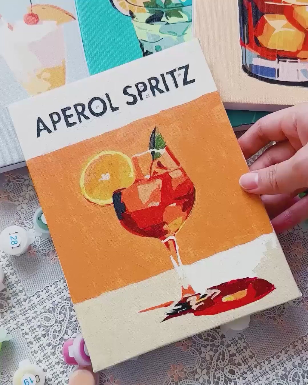 Malen nach Zahlen - 6 Mini-Gemälde | Cocktail Deluxe-Sett