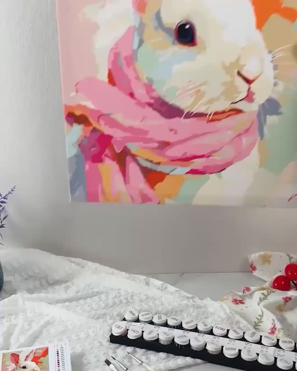 Malen nach Zahlen - Pastellhase