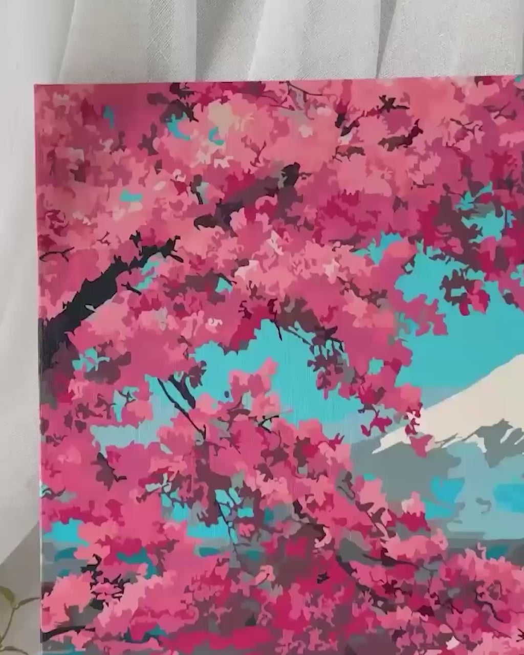 Malen nach Zahlen - Blüten des Fuji