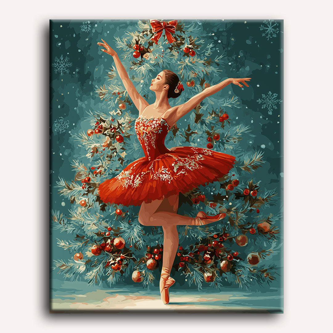 GVNEO Malen Nach Zahlen 'Ballerina' – A2 (40x50 Cm), Leinwand Ohne Rahmen, Acrylfarben Inklusive