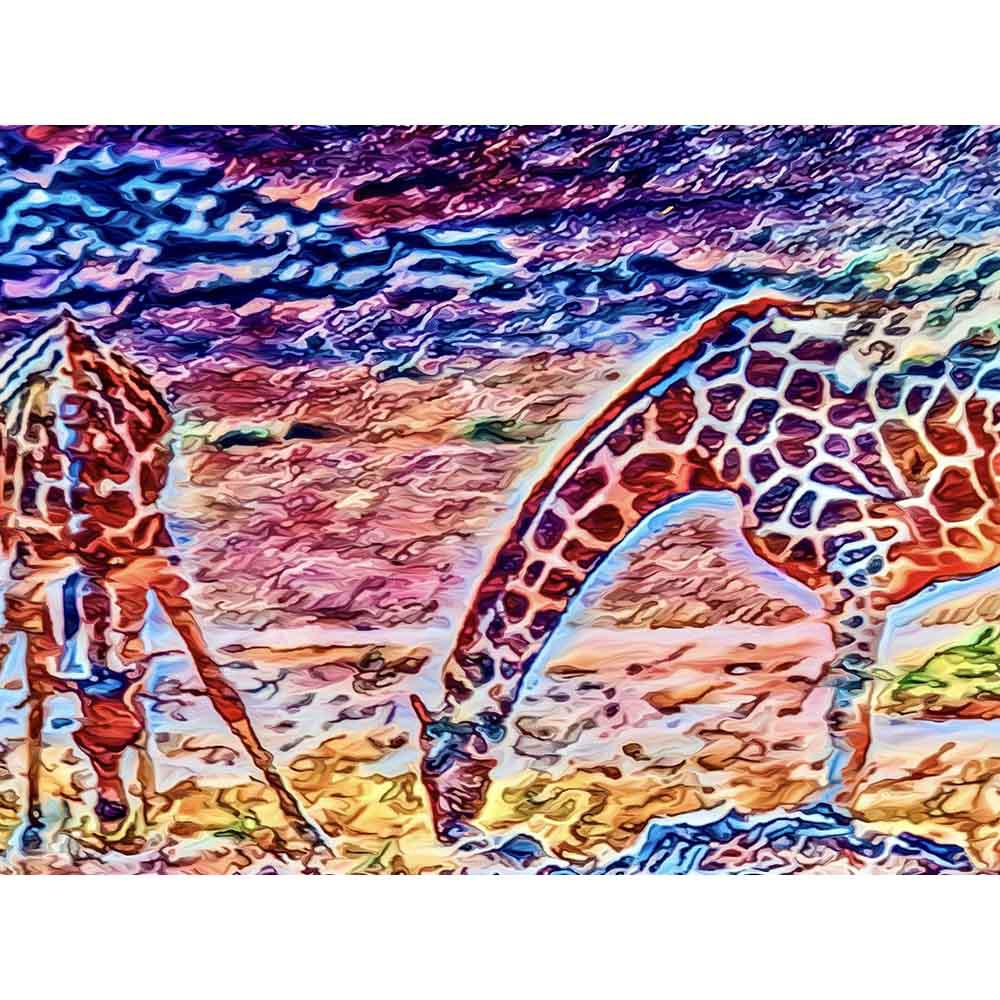 Malen nach Zahlen - Malen nach Zahlen - Zwei Giraffen (Südafrika) - Artist's Edition - by zamart