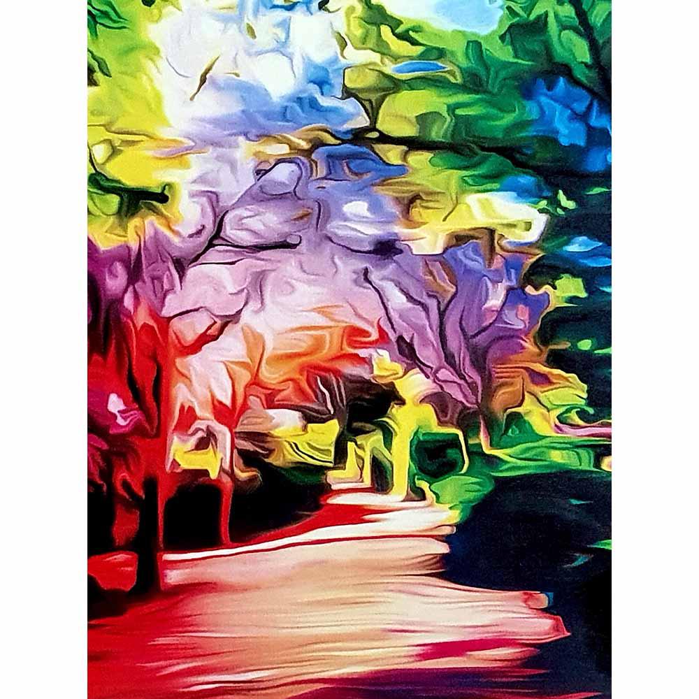 Malen nach Zahlen - Malen nach Zahlen - Bunte Bäume - Artist's Edition - by zamart