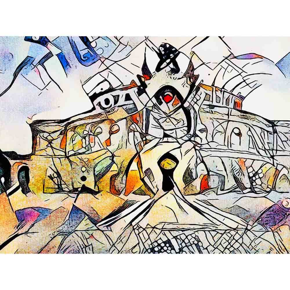 Malen nach Zahlen - Malen nach Zahlen - Kandinsky trifft Dresden 3 - Artist's Kandinsky Edition - by zamart