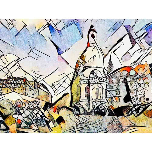 Malen nach Zahlen - Malen nach Zahlen - Kandinsky trifft Dresden 2 - Artist's Kandinsky Edition - by zamart