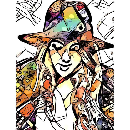 Malen nach Zahlen - Malen nach Zahlen - Frau mit Hut 1 - Artist's Kandinsky Edition - by zamart