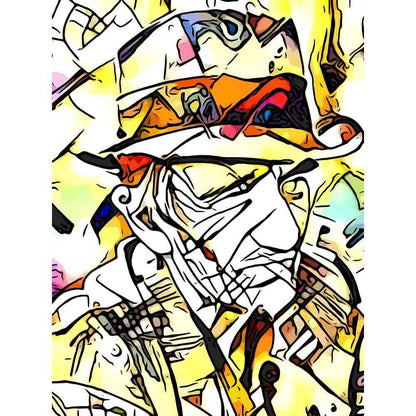 Malen nach Zahlen - Malen nach Zahlen - Mann mit Hut 1 - Artist's Kandinsky Edition - by zamart
