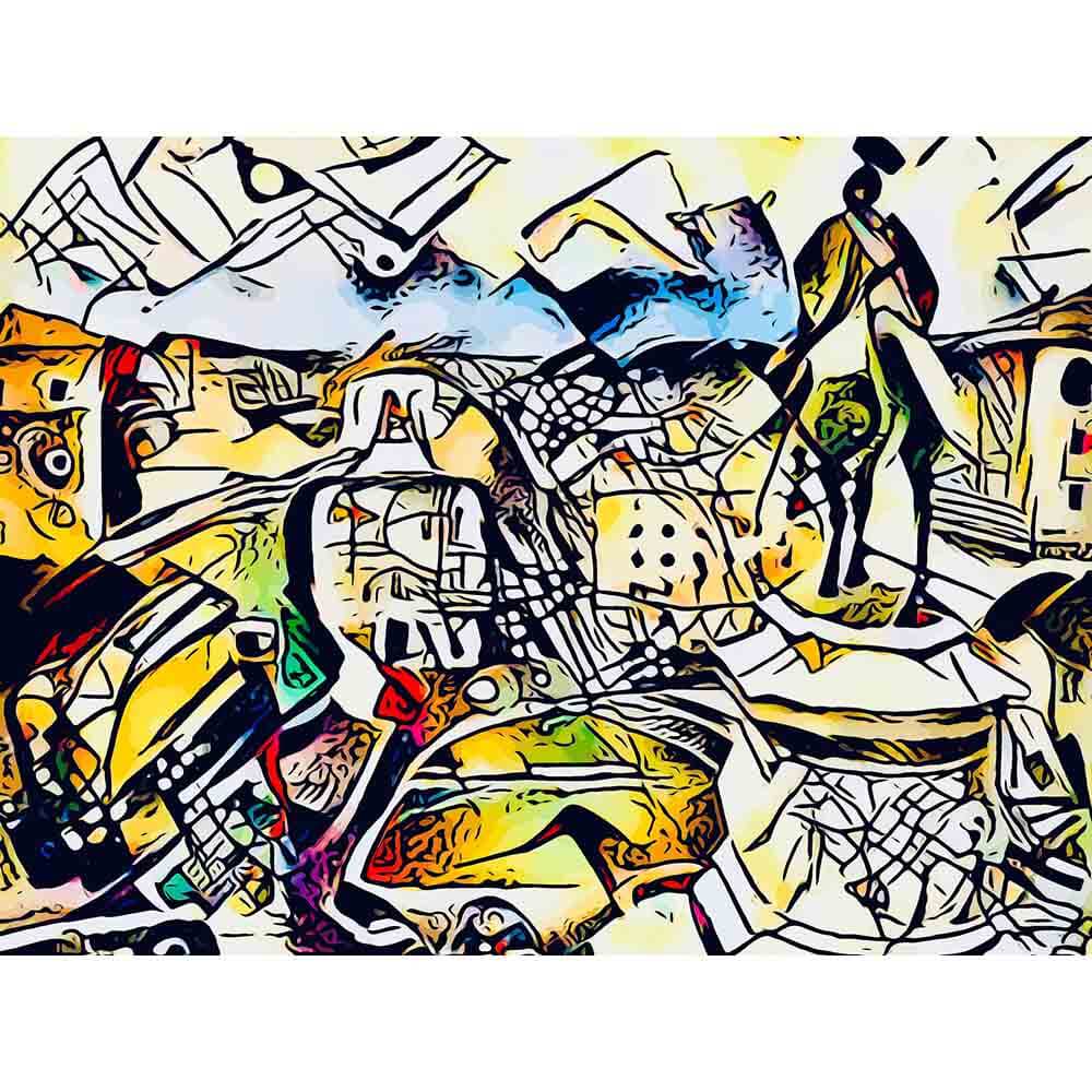 Malen nach Zahlen - Malen nach Zahlen - Kandinsky trifft Rom 1 - Artist's Kandinsky Edition - by zamart