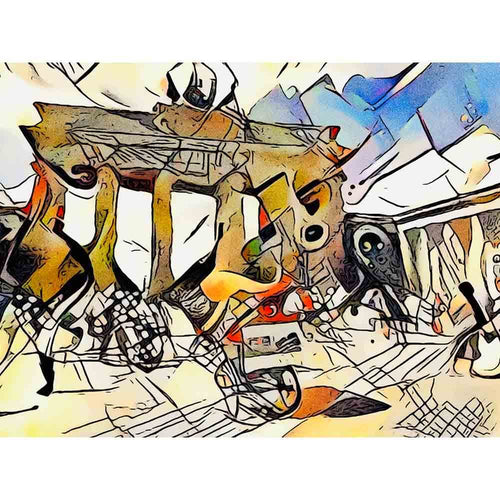 Malen nach Zahlen - Malen nach Zahlen - Berlin ick mag dir 2 - Artist's Kandinsky Edition - by zamart