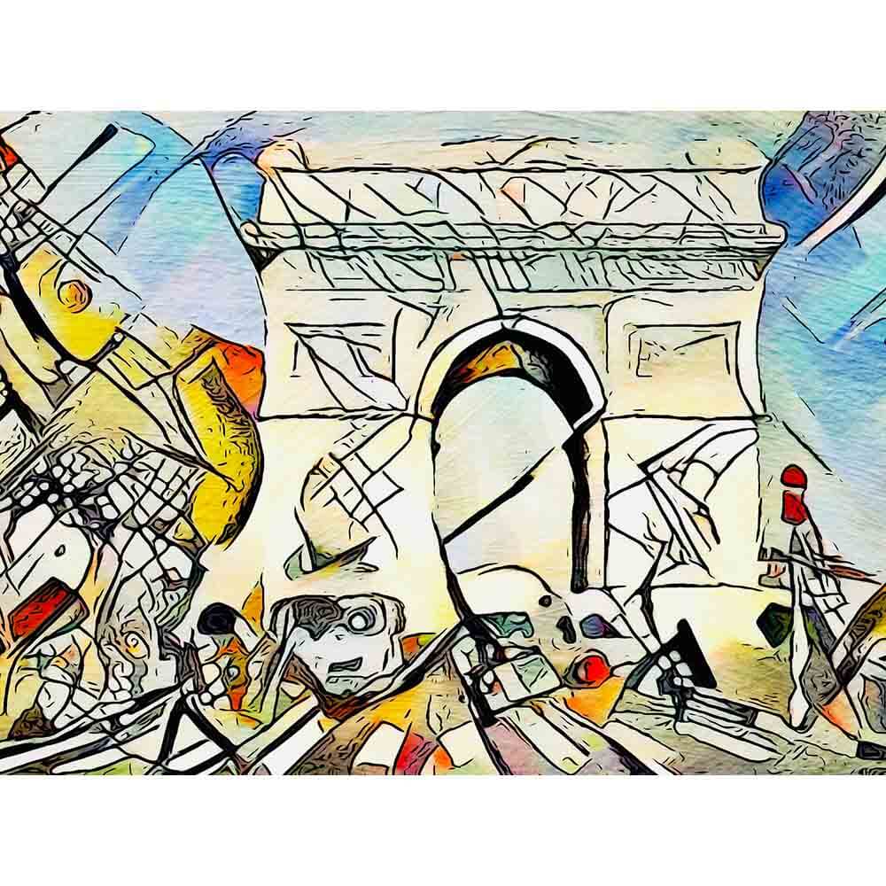 Malen nach Zahlen - Malen nach Zahlen - Kandinsky trifft Paris 1 - Artist's Kandinsky Edition - by zamart