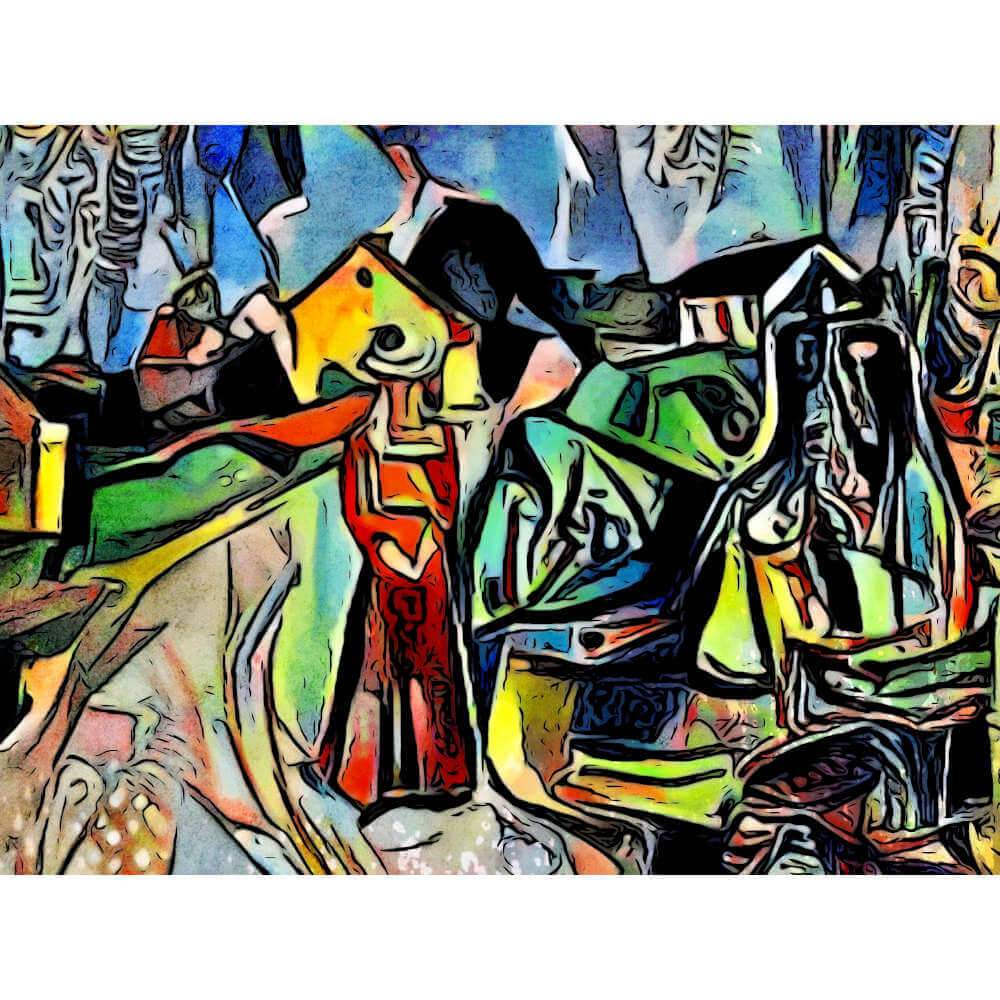 Malen nach Zahlen   Malen nach Zahlen   Munch trifft... Frau in rotem Kleid   Artist's Edition   by zamart