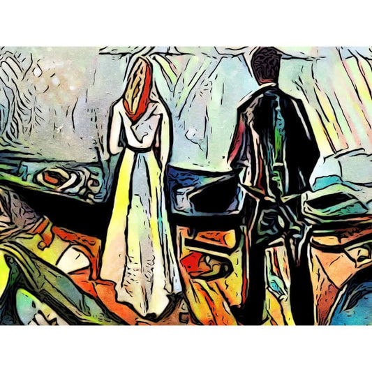Malen nach Zahlen - Malen nach Zahlen - Munch trifft... Zwei Menschen - Artist's Edition - by zamart