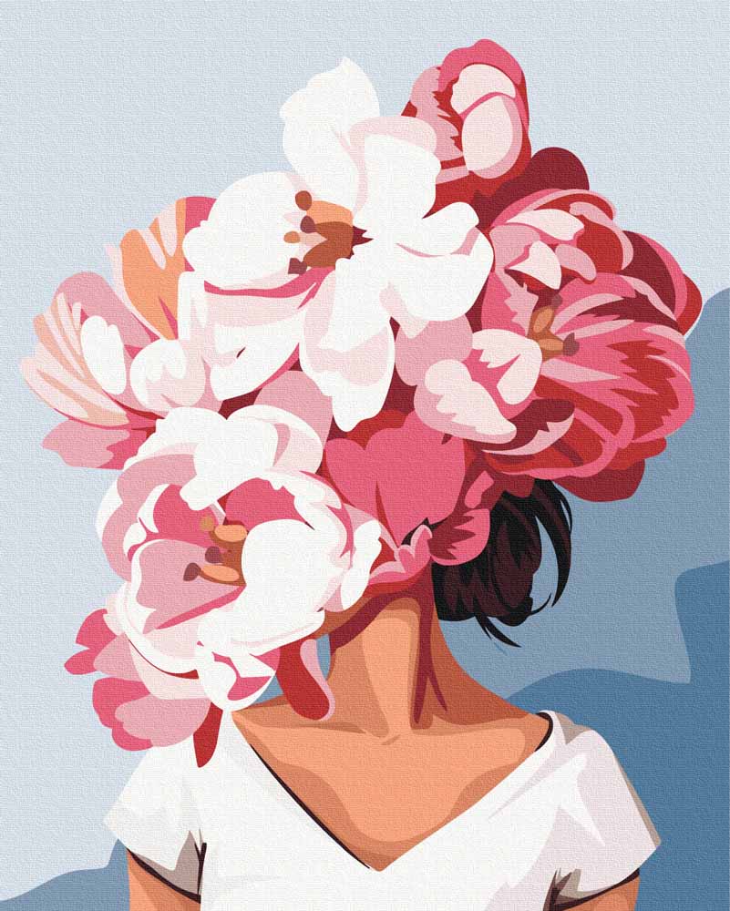 Malen nach Zahlen - Malen nach Zahlen - Flowerhair Pink