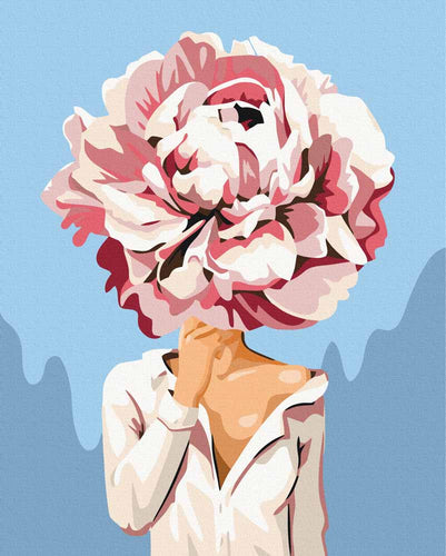 Malen nach Zahlen - Malen nach Zahlen - Blue and Pink Flowergirl