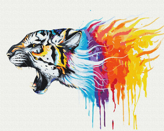 Malen nach Zahlen - Malen nach Zahlen - Tigercry - by Pixie Cold