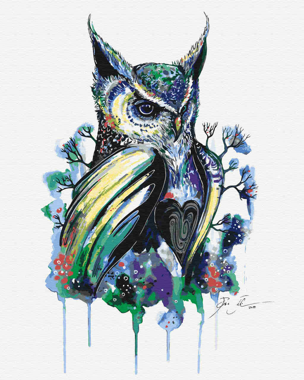 Malen nach Zahlen   Malen nach Zahlen   scber owl   by Pixie Cold