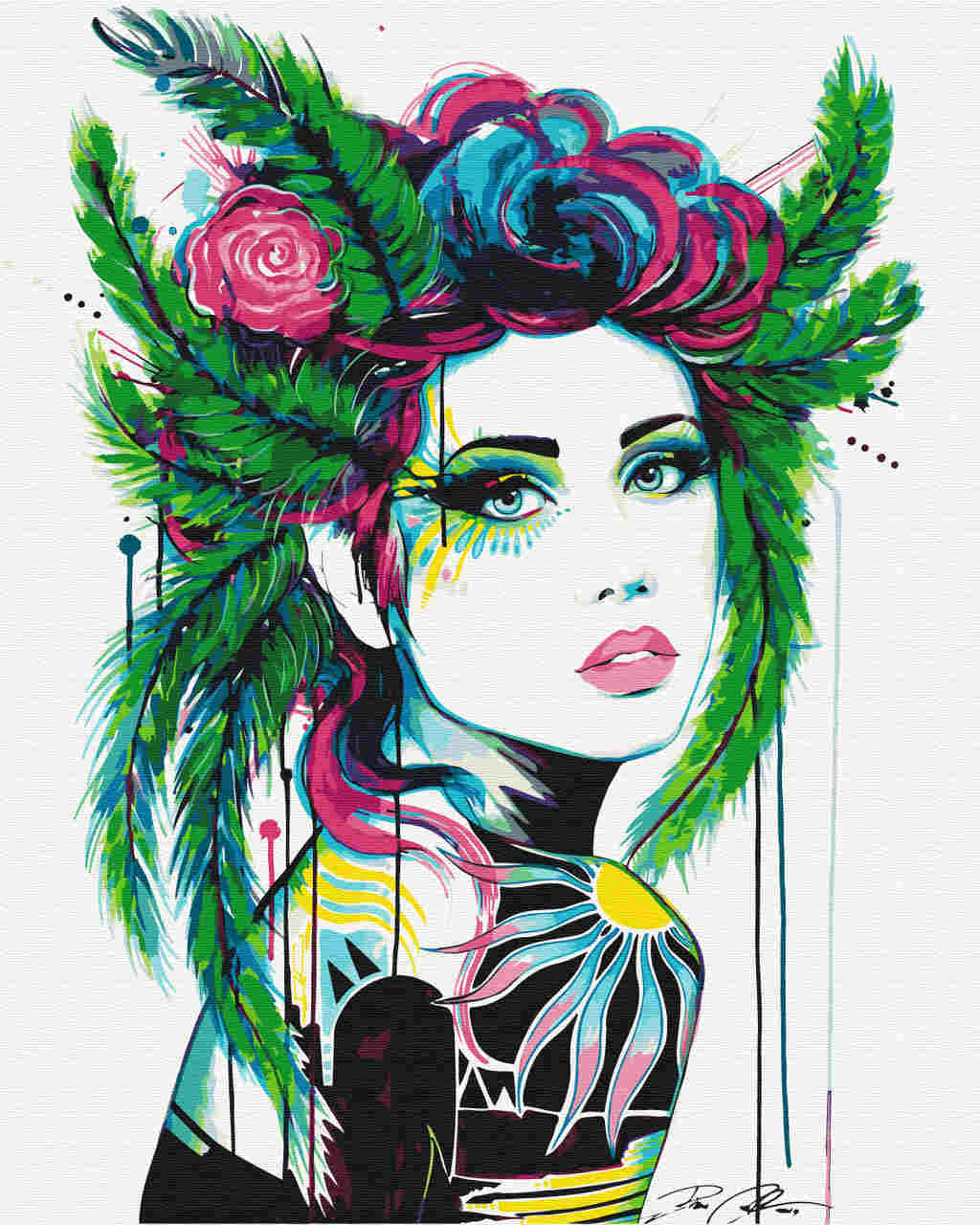 Malen nach Zahlen   Malen nach Zahlen   Paradiesvogel   by Pixie Cold