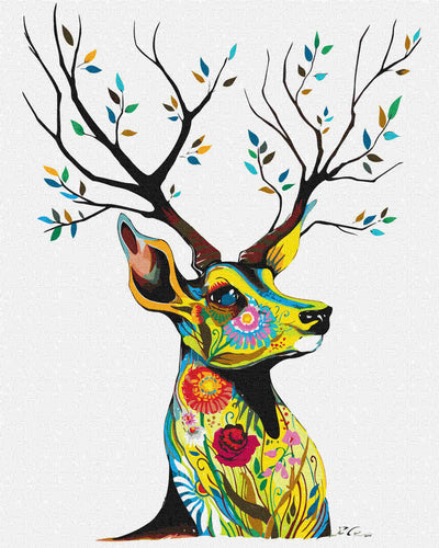 Malen nach Zahlen - Malen nach Zahlen - deer nature - by Pixie Cold