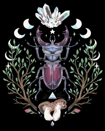 Malen nach Zahlen - Malen nach Zahlen - spiritueller Skarabäus - by Pixie Cold