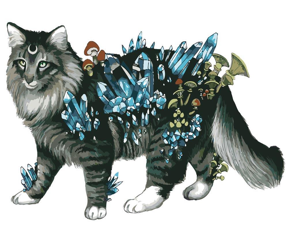 Malen nach Zahlen   Malen nach Zahlen   Kristallkatze   by Pixie Cold