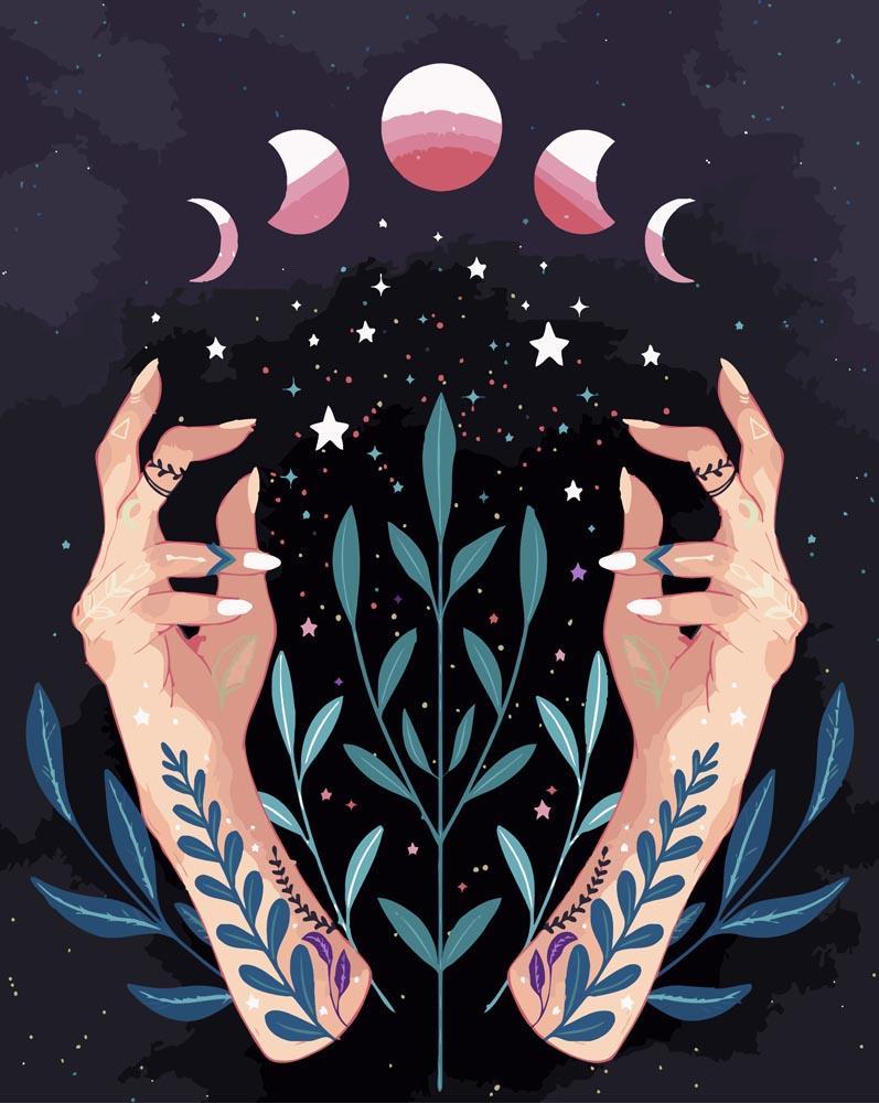 Malen nach Zahlen   Malen nach Zahlen   spirituelle Hände   by Pixie Cold